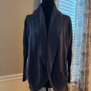 Barefoot Dreams CozyChic Lite Circle Cardi 
Size Medium Cardigan - color Carbon